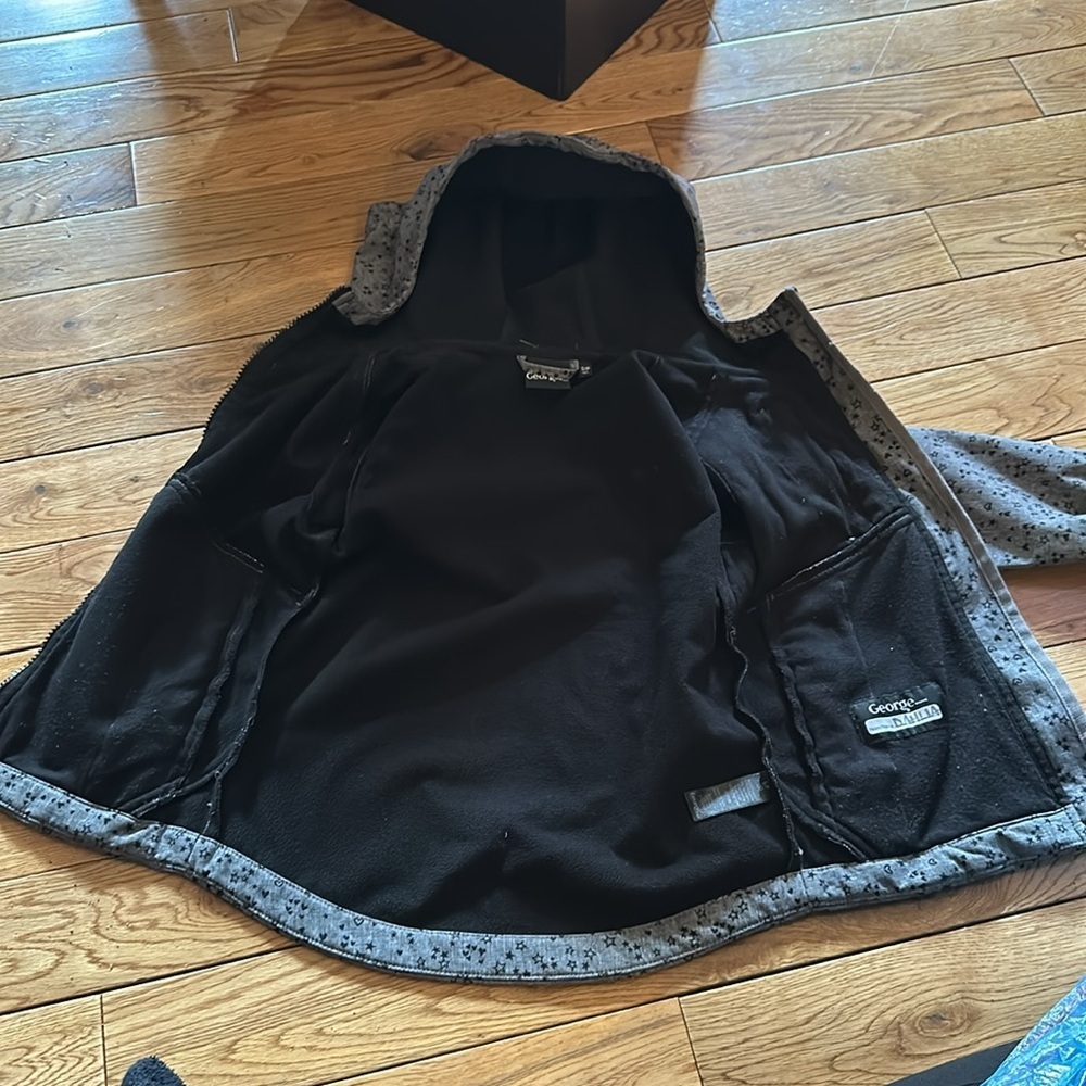 Gray Kids Hooded Jacket with Pink Accents - Picture 6 of 6
